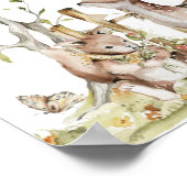 ウッドランド森林動物赤ちゃんシャワー歓迎サイン ポスター (角)