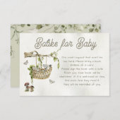 ウッドランド森林浴の赤ちゃんシャワー本 招待状 (正面/裏面)