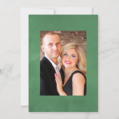 ウッドランド森林素朴の結婚緑の写真 招待状 (裏面)