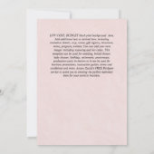 ウッドランド森林緑の野生動物の赤ちゃんシャワー 招待状 (裏面)