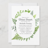 ウッドランド森林緑化仮想ベビーシャワー 招待状 (正面)