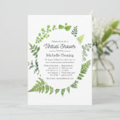 ウッドランド森林緑化仮想ベビーシャワー 招待状 (スタンド正面)