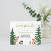 ウッドランド森林赤ちゃんシャワーベビー ポストカード (スタンド正面)
