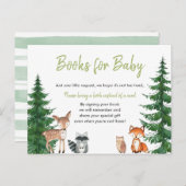 ウッドランド森林赤ちゃんシャワーベビー ポストカード (正面/裏面)