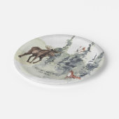 ウッドランド森林 | 動物の赤ちゃんシャワー ペーパープレート (アングル)