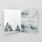 ウッドランド森林 | 水彩写真クリスマスカード シーズンカード (内部)