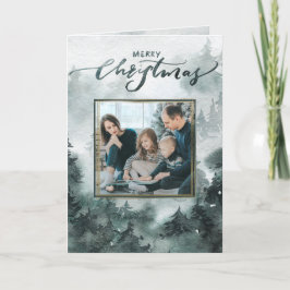 ウッドランド森林 | 水彩写真クリスマスカード シーズンカード