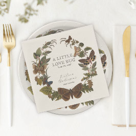 ウッドランド植物小さな愛バグ赤ちゃんシャワー スタンダードカクテルナプキン