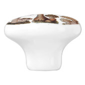 ウッドランド植物性プリントヴィンテージ セラミックノブ (側面)