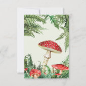 ウッドランド植物性可愛いクマ赤ちゃんシャワー サンキューカード (裏面)