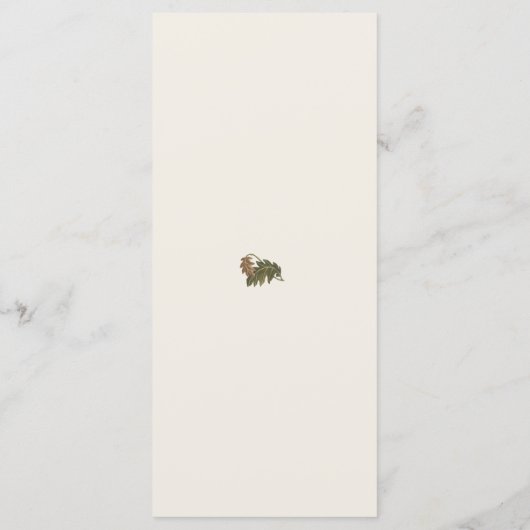 ウッドランド植物性男女兼用赤ちゃんシャワーメニュー メニュー (裏面)