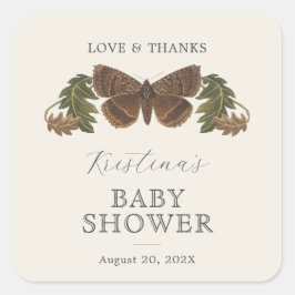 ウッドランド植物性男女兼用赤ちゃんシャワー スクエアシール