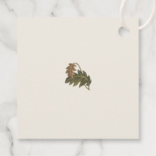 ウッドランド植物性男女兼用赤ちゃんシャワー フェイバータグ (裏面)