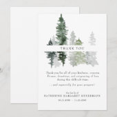 ウッドランド樹木死別葬礼 サンキューカード (正面/裏面)
