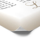 ウッドランド樺の木結婚の座席表 ポスター (角)