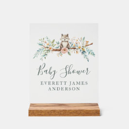 ウッドランド水彩動物 アクリルサイン