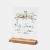 ウッドランド水彩動物 アクリルサイン (傾斜)