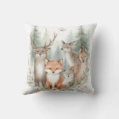 ウッドランド水彩動物 クッション (裏面)