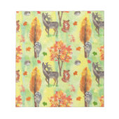 ウッドランド水彩動物 ノートパッド (正面)