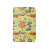 ウッドランド水彩動物 バスマット (正面縦)