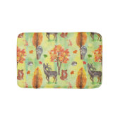 ウッドランド水彩動物 バスマット (正面)