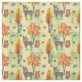 ウッドランド水彩動物 ファブリック (見本)