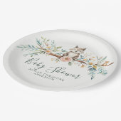 ウッドランド水彩動物 ペーパープレート (アングル)