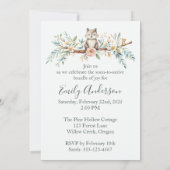 ウッドランド水彩動物 招待状 (裏面)