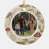 ウッドランド水彩木茸の家族写真 セラミックオーナメント (裏面)