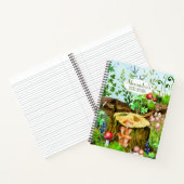 ウッドランド水彩林キノコ植物モス ノートブック (内部)