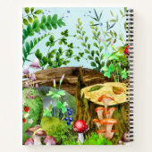 ウッドランド水彩林キノコ植物モス ノートブック (裏面)