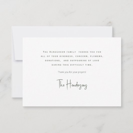 ウッドランド水彩死別ありがとうございます サンキューカード (裏面)