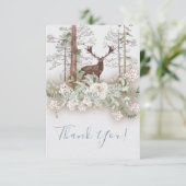 ウッドランド水彩画Stagありがとうご注意 サンキューカード (スタンド正面)