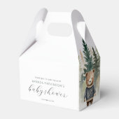 ウッドランド水彩赤ちゃんシャワー フェイバーボックス (裏面サイド)