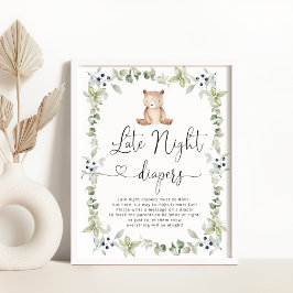 ウッドランド深夜寝具を付ける ポスター