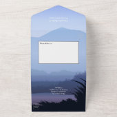 ウッドランド湖の森のメイスン結婚ズ・ジャース オールインワン招待状 (外側)