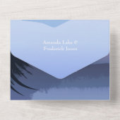 ウッドランド湖の森のメイスン結婚ズ・ジャース オールインワン招待状 (裏面)