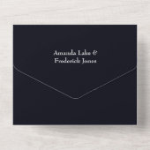 ウッドランド湖結婚の森の全て一つの招待状 オールインワン招待状 (裏面)