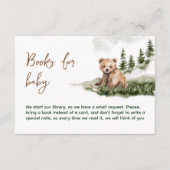 ウッドランド熊の赤ちゃんシャワーカードを待つ エンクロージャーカード (正面)