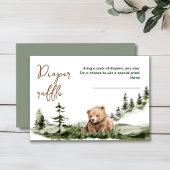 ウッドランド熊の赤ちゃんシャワーカードを待つ エンクロージャーカード