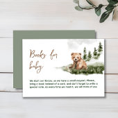 ウッドランド熊の赤ちゃんシャワーカードを待つ エンクロージャーカード