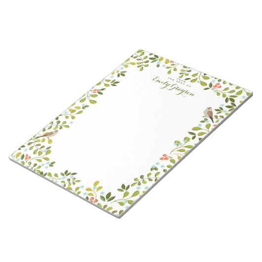 ウッドランド牧草地パーソナライズされた社会文具 ノートパッド (アングル)