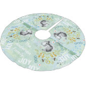 ウッドランド生き物のリス・クリスマス フリース ツリースカート (アングル)