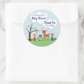ウッドランド生き物の赤ちゃんシャワーステッカー ラウンドシール (バッグ)