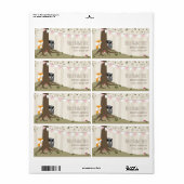 ウッドランド生き物ガールベビーシャワーラベル ラベル (フルシート)