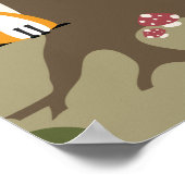 ウッドランド生き物少年の赤ちゃんシャワーポスター ポスター (角)