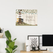 ウッドランド生き物少年の赤ちゃんシャワーポスター ポスター (ホームオフィス)