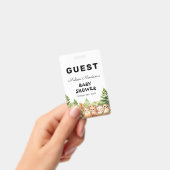 ウッドランド男の赤ちゃんシャワーゲスト バッジ (Handheld)