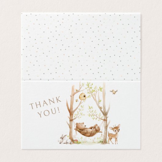 ウッドランド男の赤ちゃんシャワー折り畳み可能ありがとう車 (外部フラット)