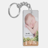 ウッドランド男の赤ちゃん写真名パパ以降 キーホルダー (正面左)